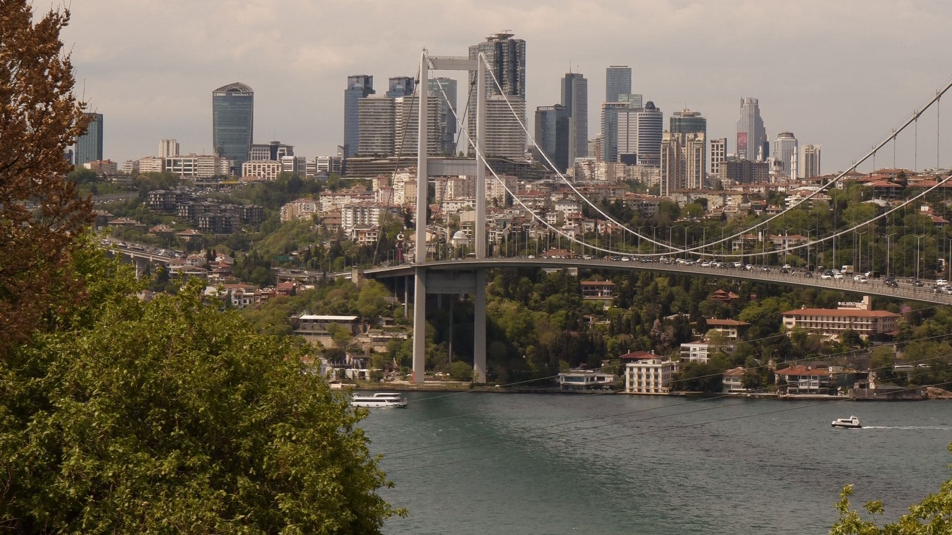 İstanbul Boğazı ve boğaz köprüsü